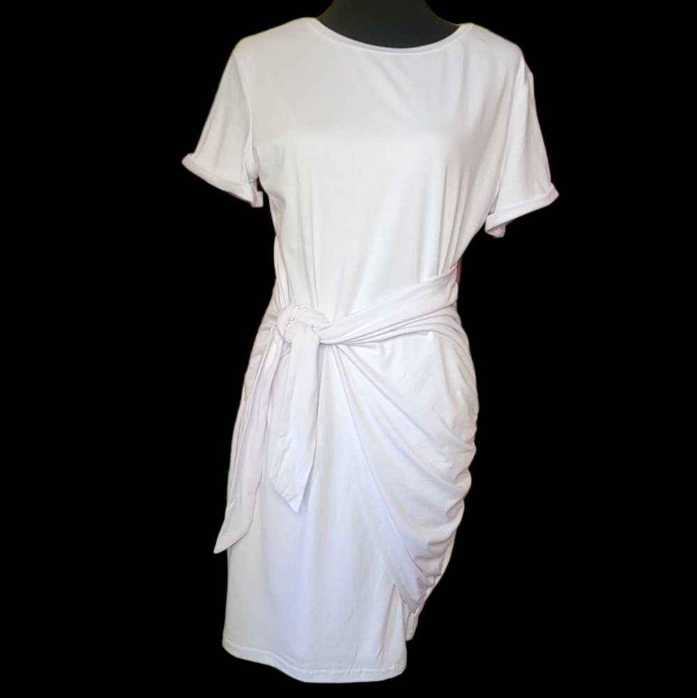 REDUCED!!! Illusory Bodycon White T-Shirt Dress